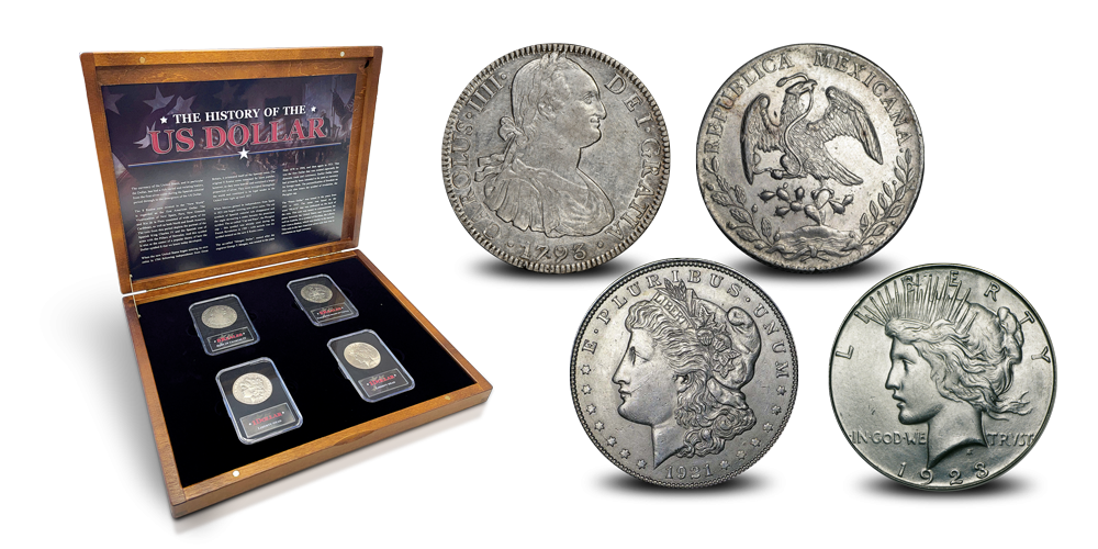 Namaak man bellen De geschiedenis van de U.S. Dollar in 4 originele zilveren munten -  Historisch – Het Belgische Munthuis